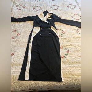 Elegant Black and White Women's Dress